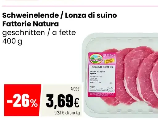 Lonza di suino Fattorie Natura