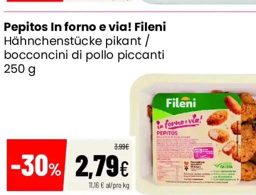 Bocconcini di pollo piccanti Fileni