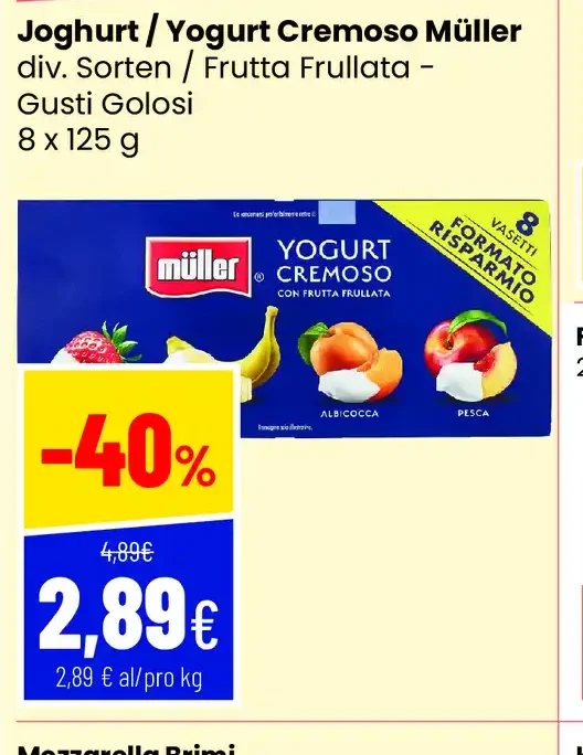 Yogurt cremoso Müller