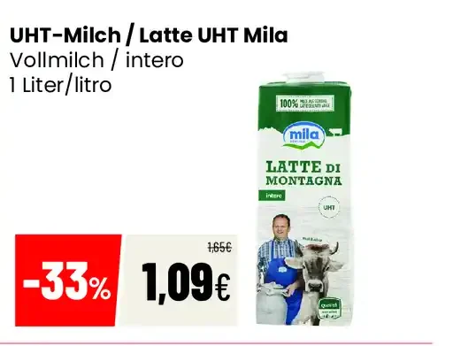 Latte UHT Mila intero