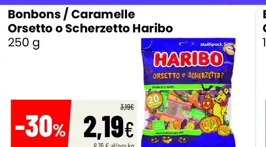 Caramelle Haribo Orsetto o Scherzetto