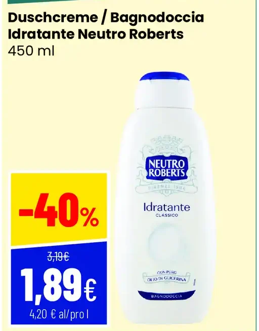 Bagnodoccia Idratante Neutro Roberts