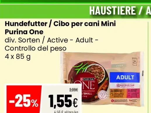Cibo per cani Mini Purina One