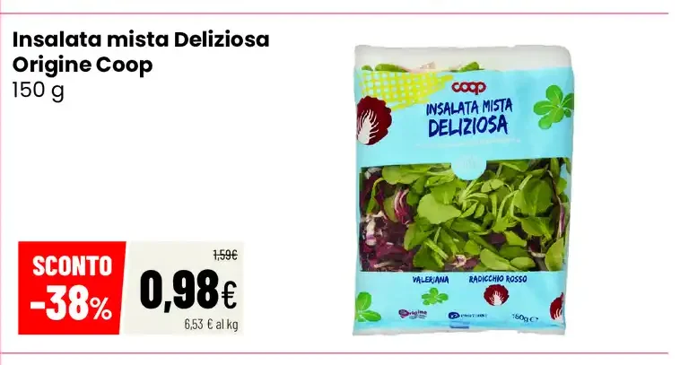 Insalata mista Deliziosa Origine Coop