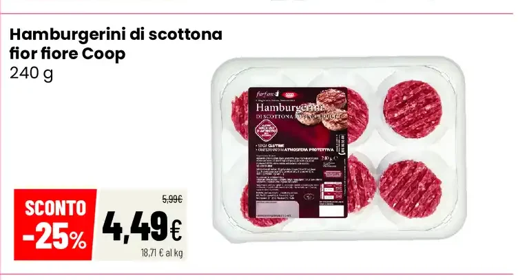 Hamburgerini di scottona Fior Fiore Coop