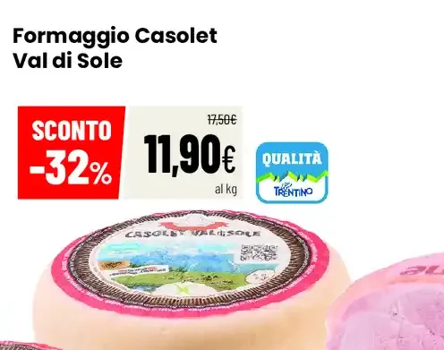 Formaggio Casolet Val di Sole