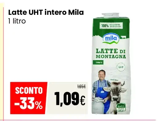 Latte UHT intero Mila