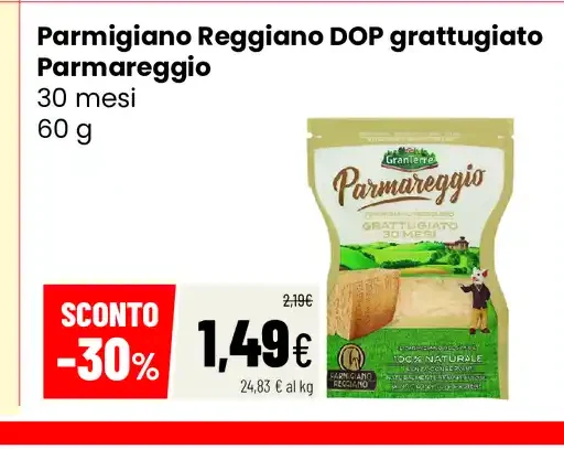 Parmigiano Reggiano DOP grattugiato Parmeggio