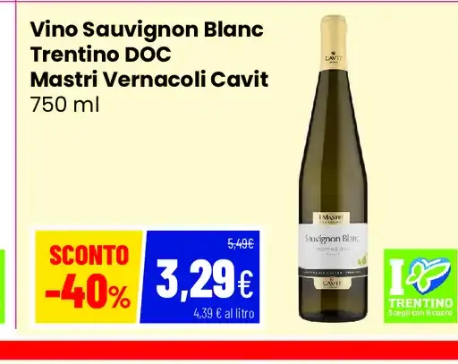 Vino Sauvignon Blanc Trentino DOC