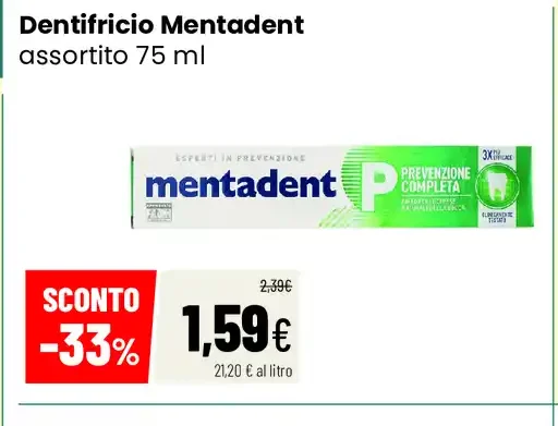 Dentifricio Mentadent