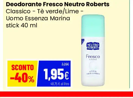 Deodorante Fresco Neutro Roberts