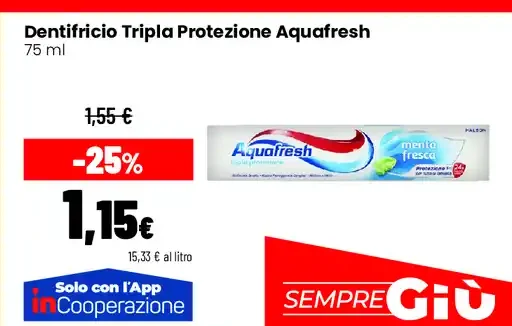 Dentifricio Tripla Protezione Aquafresh