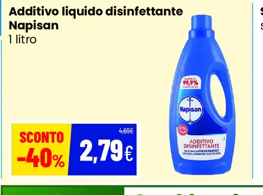 Additivo liquido disinfettante Napisan