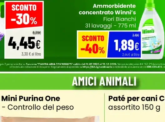 Detersivo liquido lavatrice Winni’s