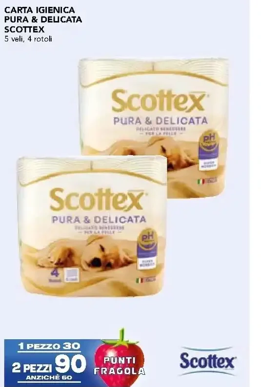 Carta igienica Scottex Pura & Delicata