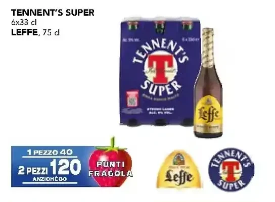 Tennent’s Super e Leffe