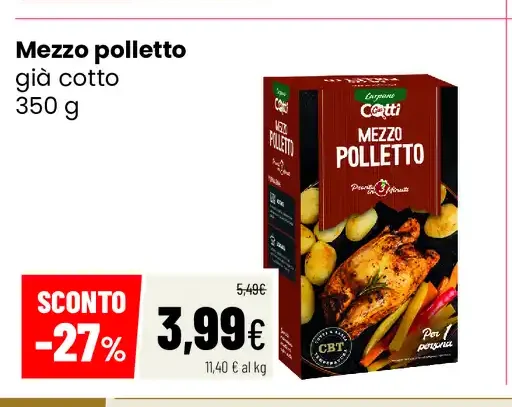 Mezzo polletto già cotto
