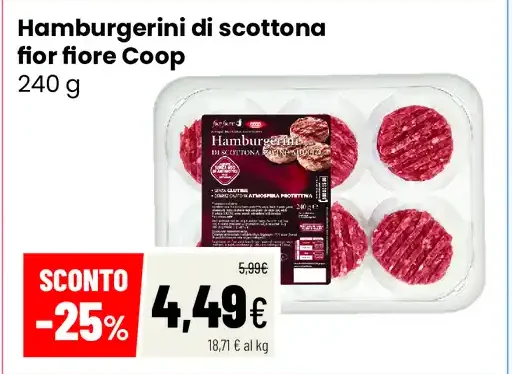 Hamburgerini di scottona fior fiore Coop