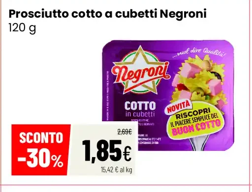 Prosciutto cotto a cubetti