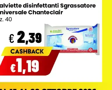 Salviette disinfettanti sgrassatore