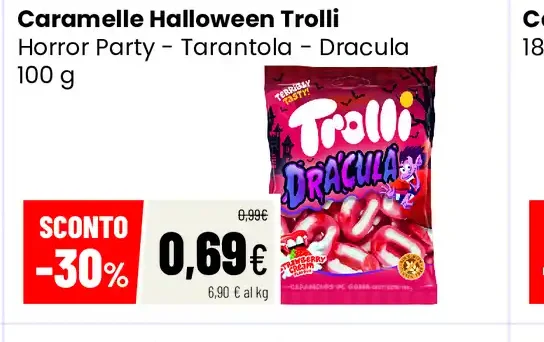 Caramelle Halloween Trolli Horror Party Tarantola Dracula