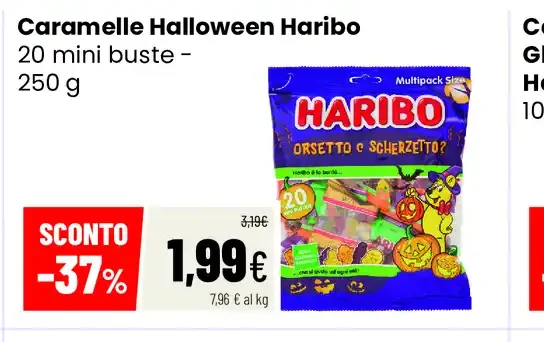 Caramelle Halloween Haribo 20 mini buste