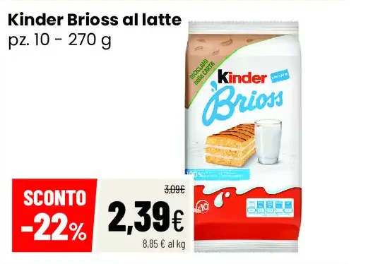 Kinder Brioss al latte