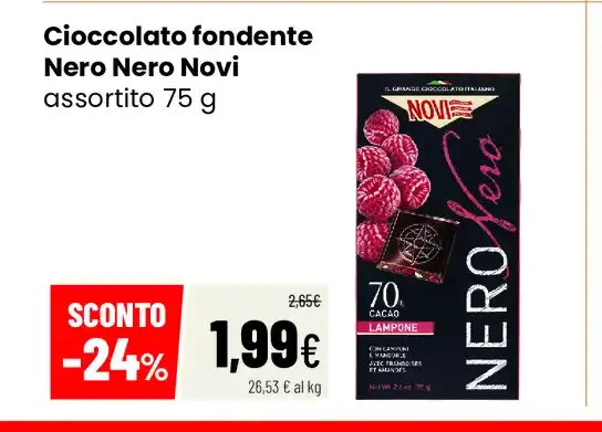Cioccolato fondente Nero Nero Novi