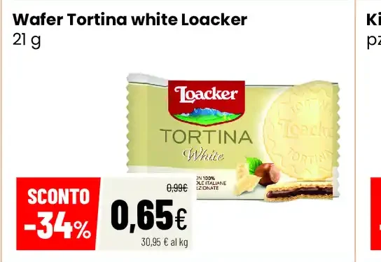 Wafer Tortina White Loacker