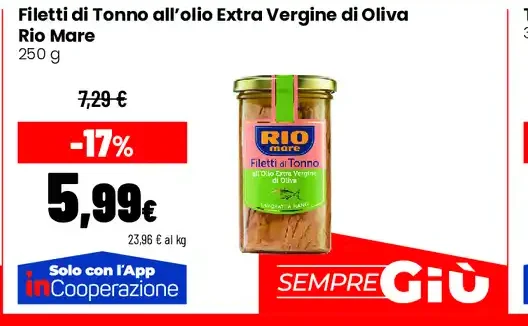 Filetti di Tonno all’olio Extra Vergine di Oliva Rio Mare