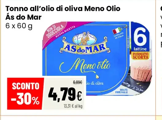 Tonno all’olio di oliva Meno Olio Às do Mar