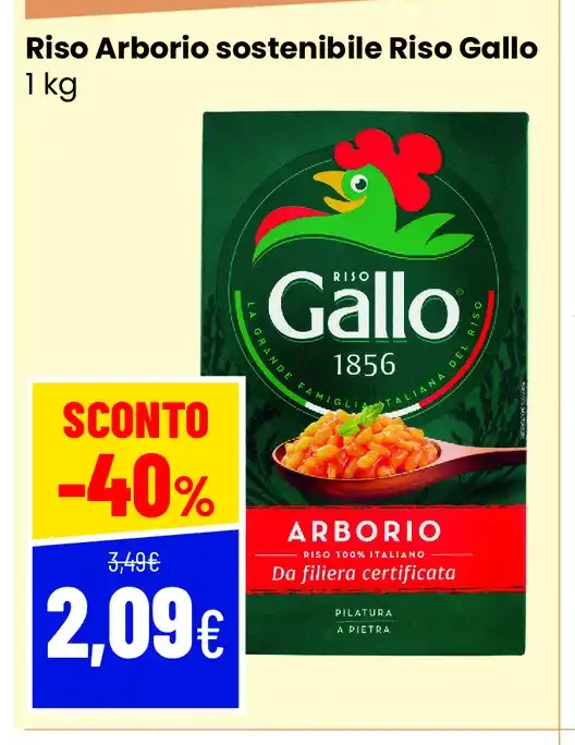 Riso Arborio sostenibile Riso Gallo
