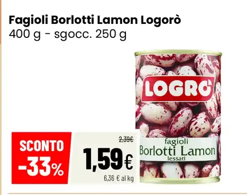 Fagioli Borlotti Lamon Logrò