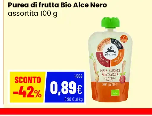 Purea di frutta Bio Alce Nero
