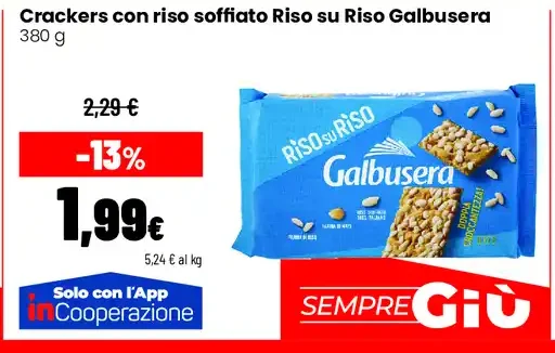 Crackers con riso soffiato Riso su Riso Galbusera