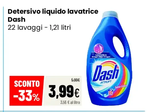 Detersivo liquido lavatrice Dash