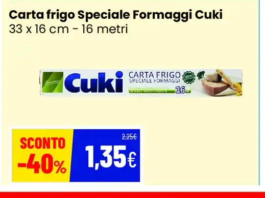 Carta frigo Speciale Formaggi Cuki