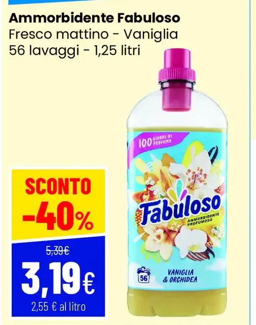 Ammorbidente Fabuloso Fresco mattino - Vaniglia