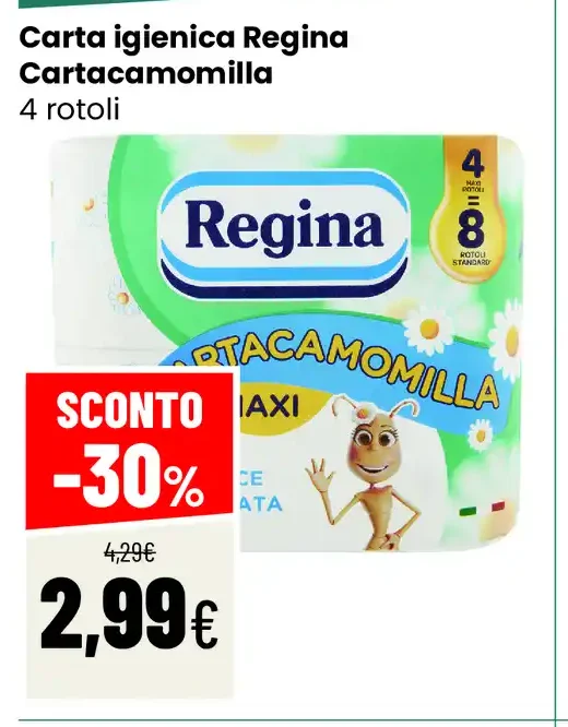 Carta igienica Regina Cartacamomilla