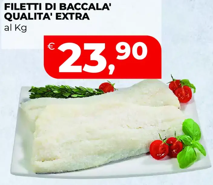 Filetti di baccala qualità extra