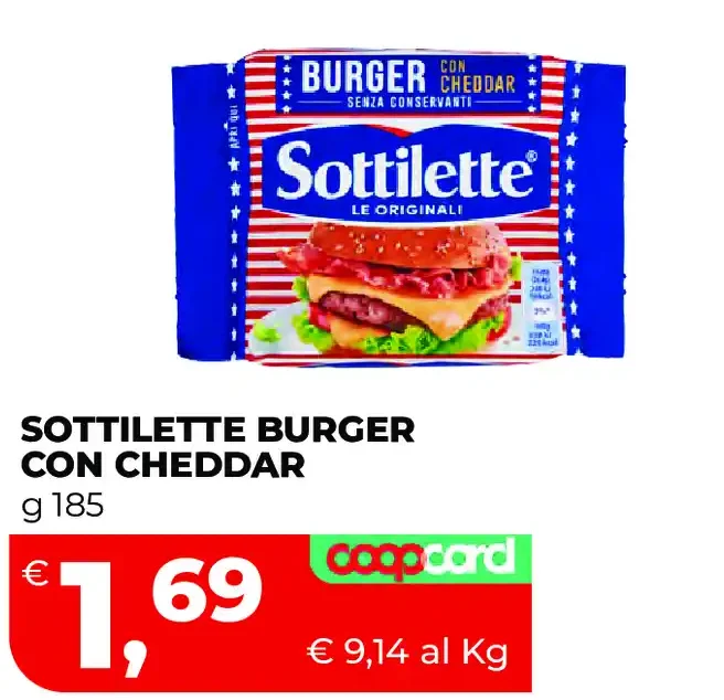 Sottilette Burger con Cheddar