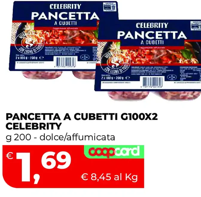 Pancetta a cubetti Celebrity