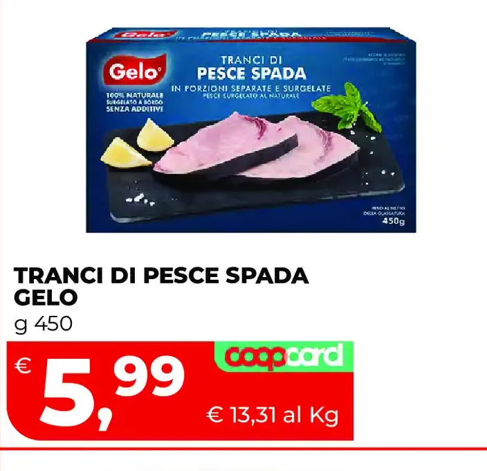 Tranci di pesce spada Gelo
