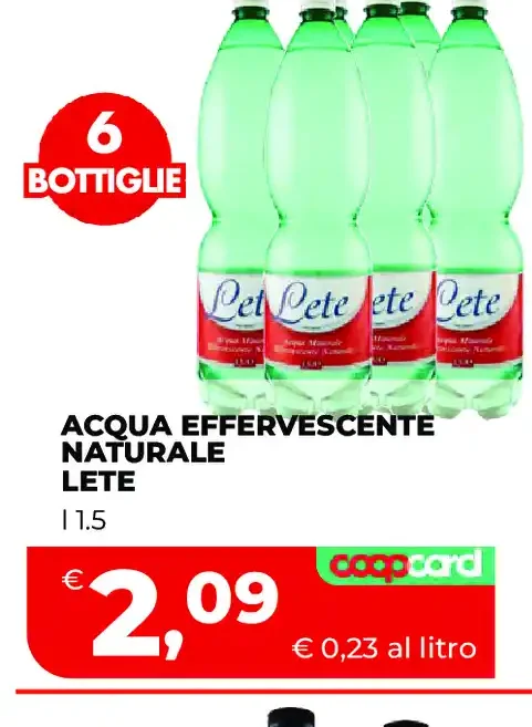 Acqua effervescente naturale Lete