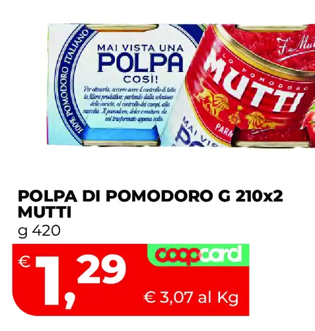 Polpa di pomodoro G 210x2 Mutti