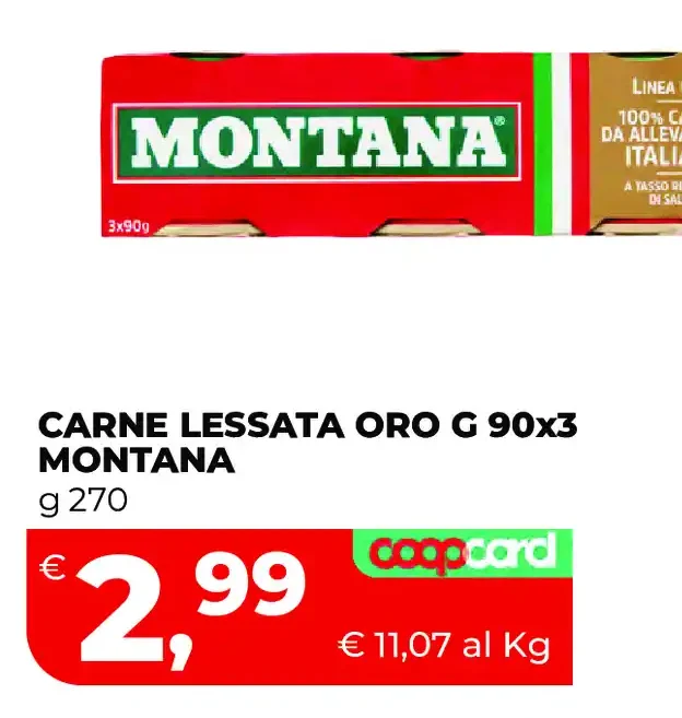 Carne lessata Oro G 90x3 Montana