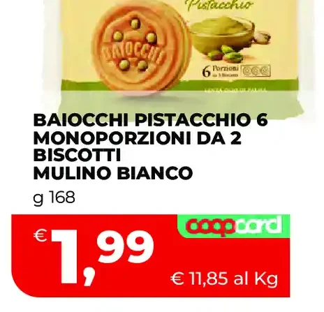 Baiocchi pistacchio Mulino Bianco