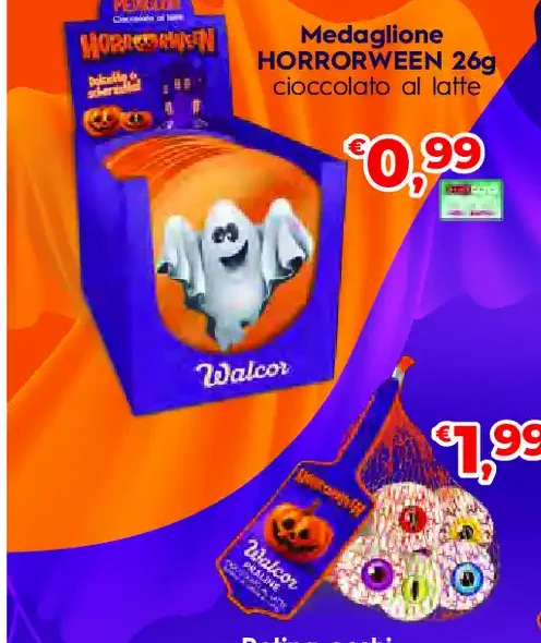 Medaglione Horrorween cioccolato al latte