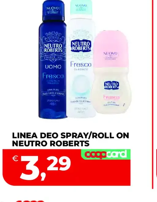 Linea deo spray/roll on Neutro Roberts