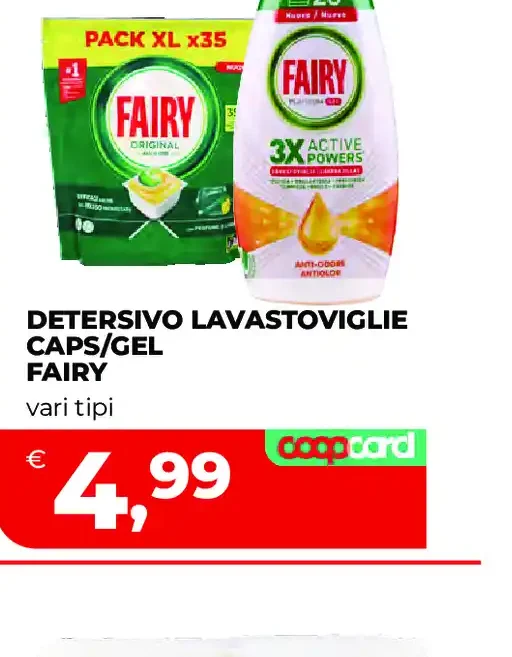 Detersivo lavastoviglie caps/gel Fairy
